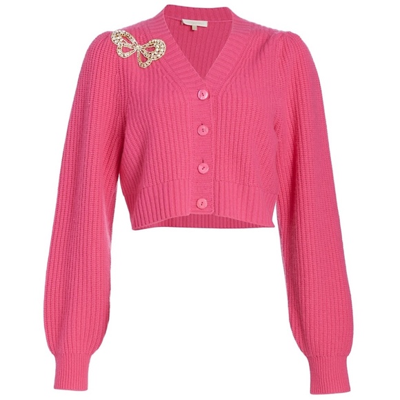 LoveShackFancy Sweaters - LoveShackFancy Larsa Crop Cashmere Cardigan NWT XS